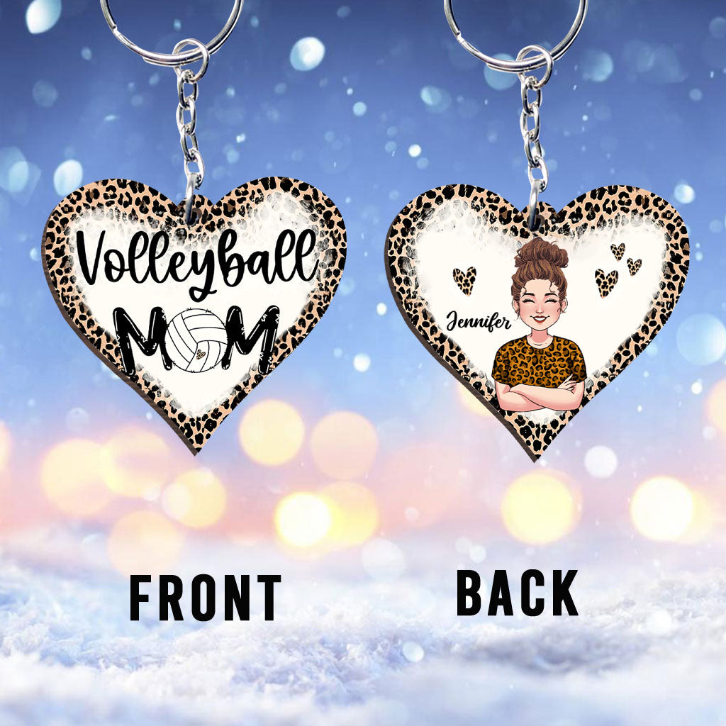 Volleyball Mom - Personalized Volleyball Keychain