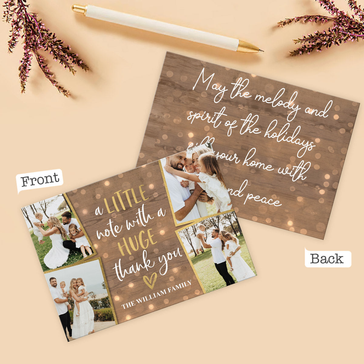 A Little Note - Personalized Greeting Card