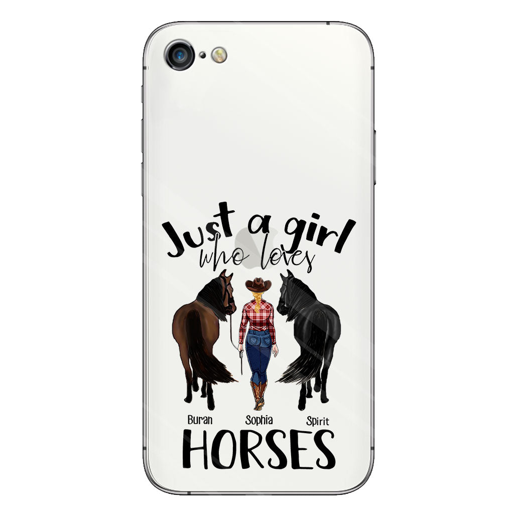 Just A Girl Who Loves Horses - Personalized Horse Clear Phone Case