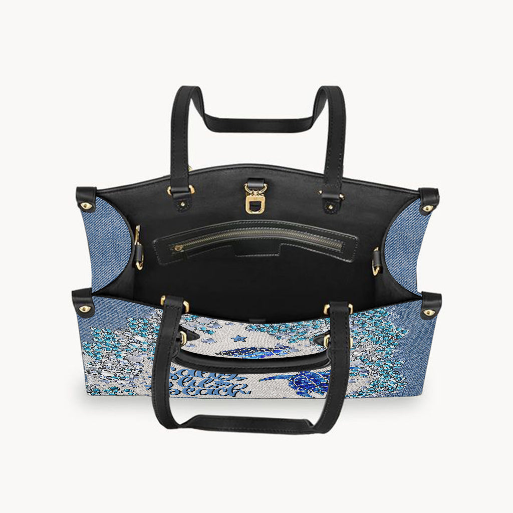 Turtle Bling - Personalized Turtle Leather Handbag