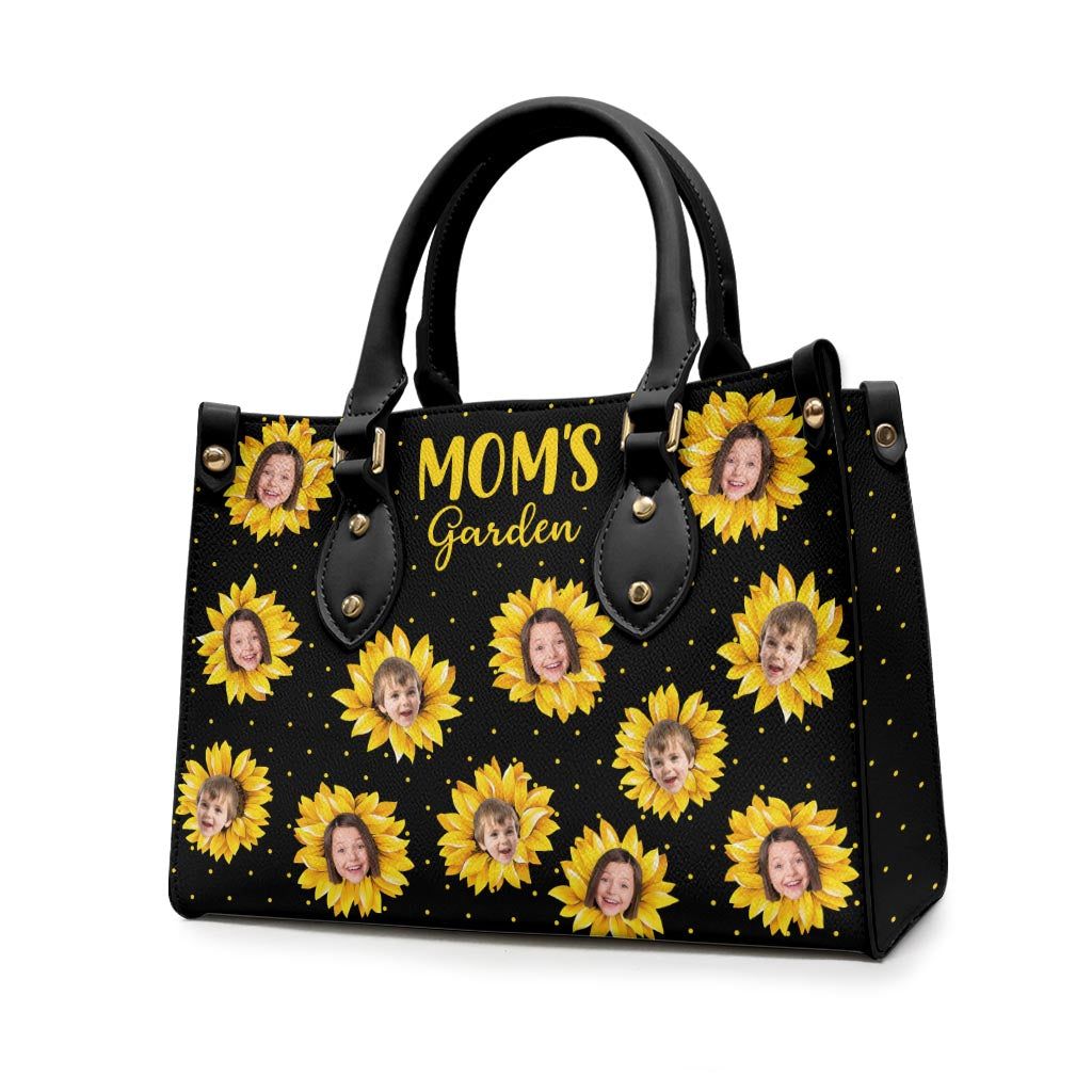 Grandma’s Garden - Gift for grandma, mom - Personalized Leather Handbag