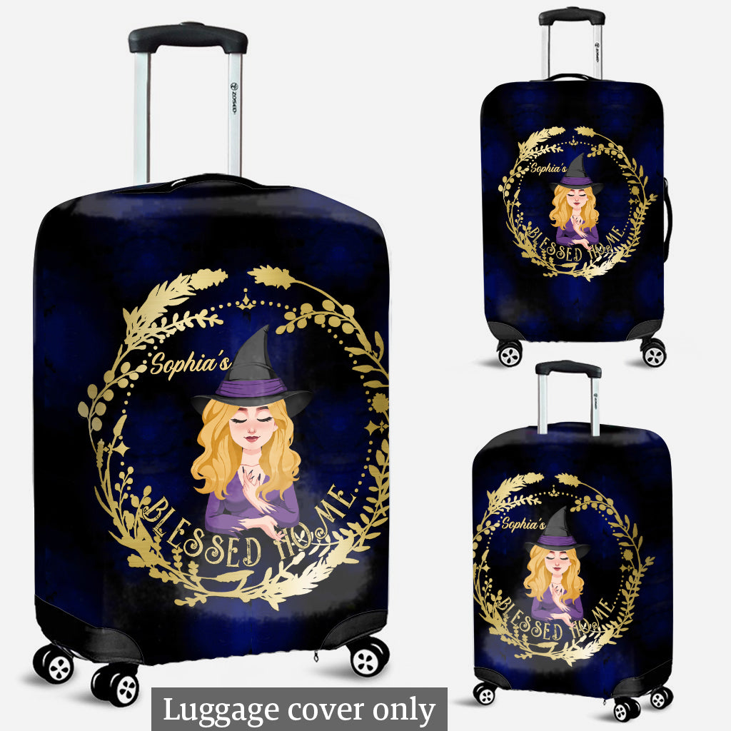 Blessed Home - Personalized Witch Luggage Cover