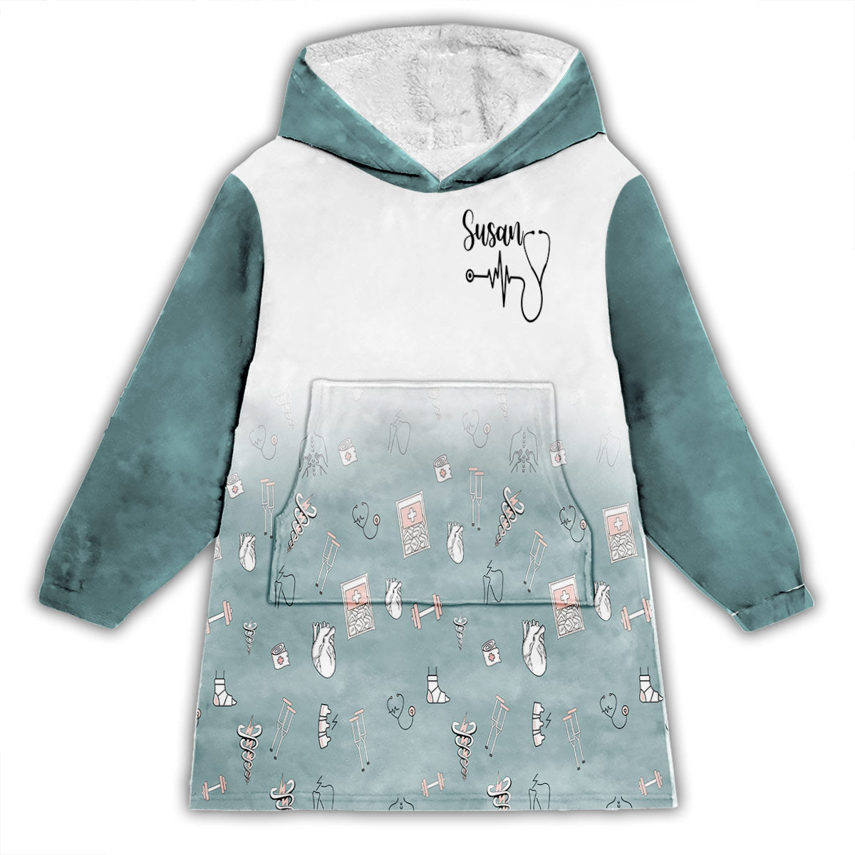 Nurse Jacket - Personalized Nurse Blanket Hoodie