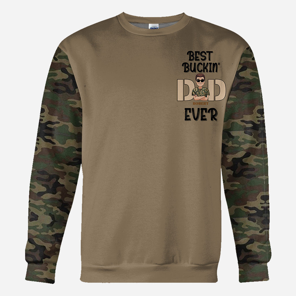 Best Buckin' Dad - Personalized Hunting All Over Shirt