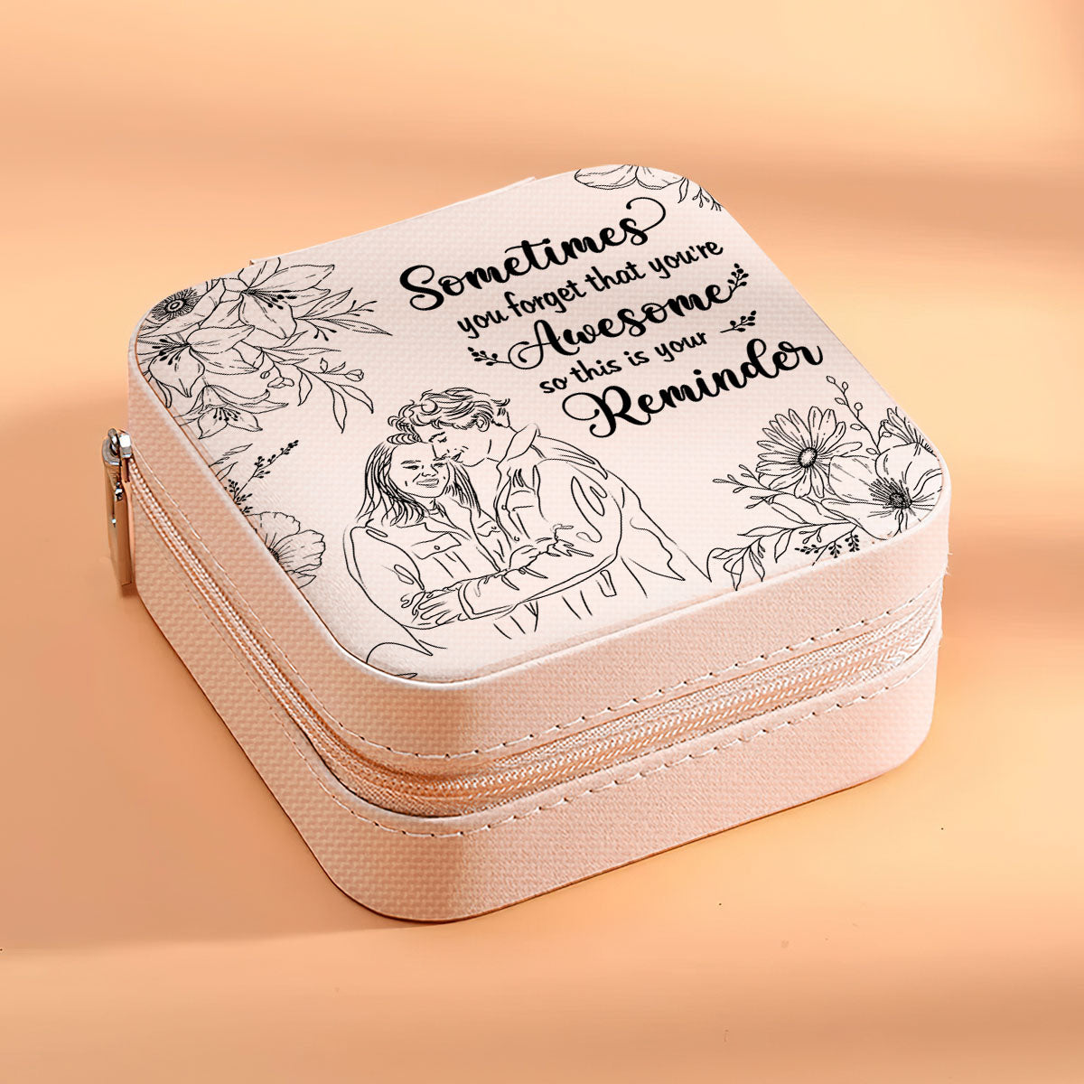 You're Awesome - Personalized Couple Jewelry Box