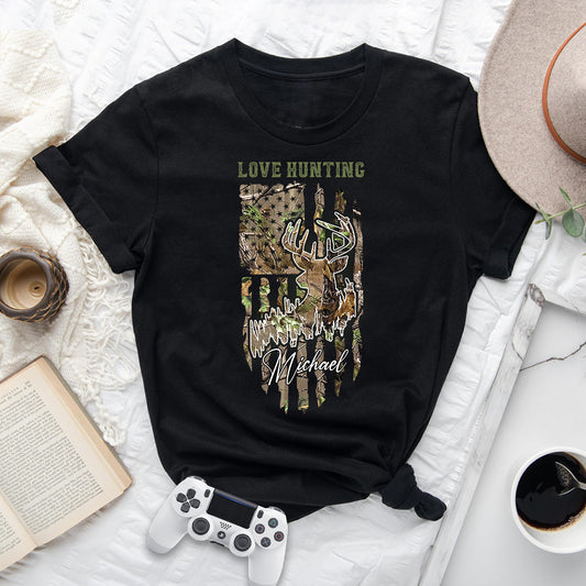 J'adore la chasse - T-shirt et sweat à capuche personnalisés sur le thème de la chasse
