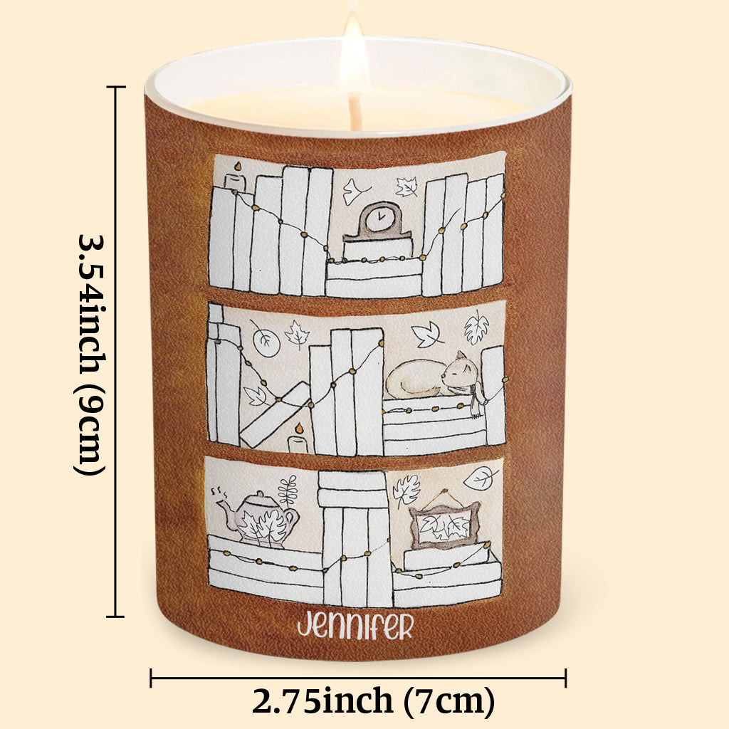 Four Seasons Reading Tracker - Personalized Book Candle With Wooden Lid