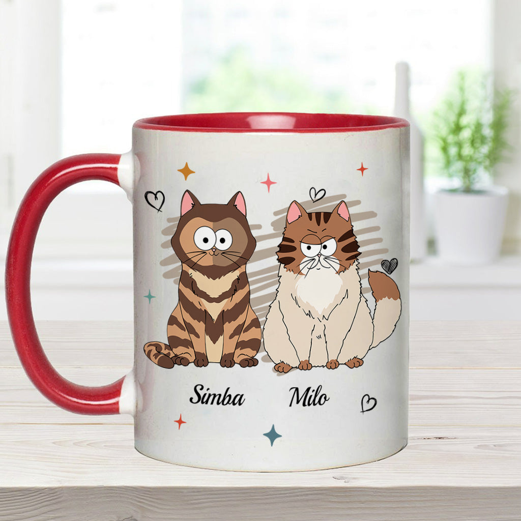 In My Dog/ Cat Mom Era - Personalized Cat Accent Mug