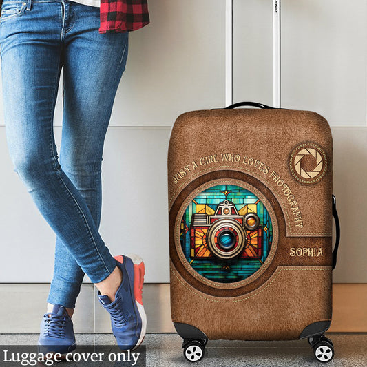 Just A Girl Who Loves Photography - Personalized Photography Luggage Cover