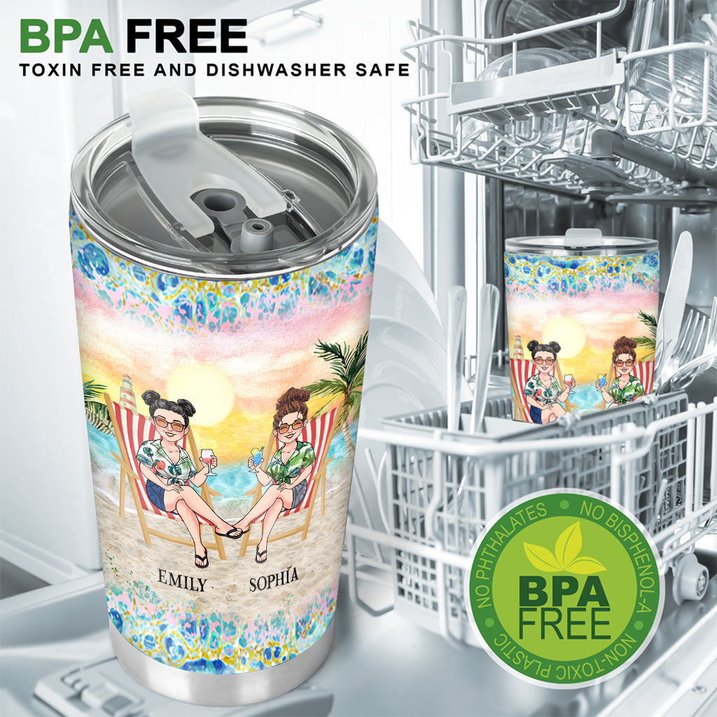 I Love You To The Beach And Back - Personalized Sea Lover Tumbler