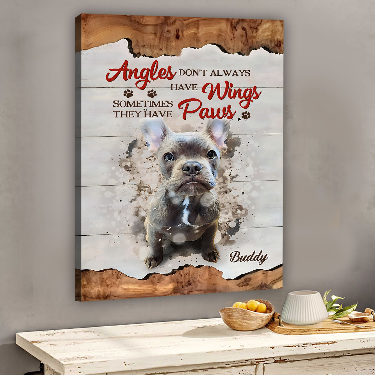 Les anges n'ont pas toujours d'ailes - Toile et affiche personnalisées pour chiens