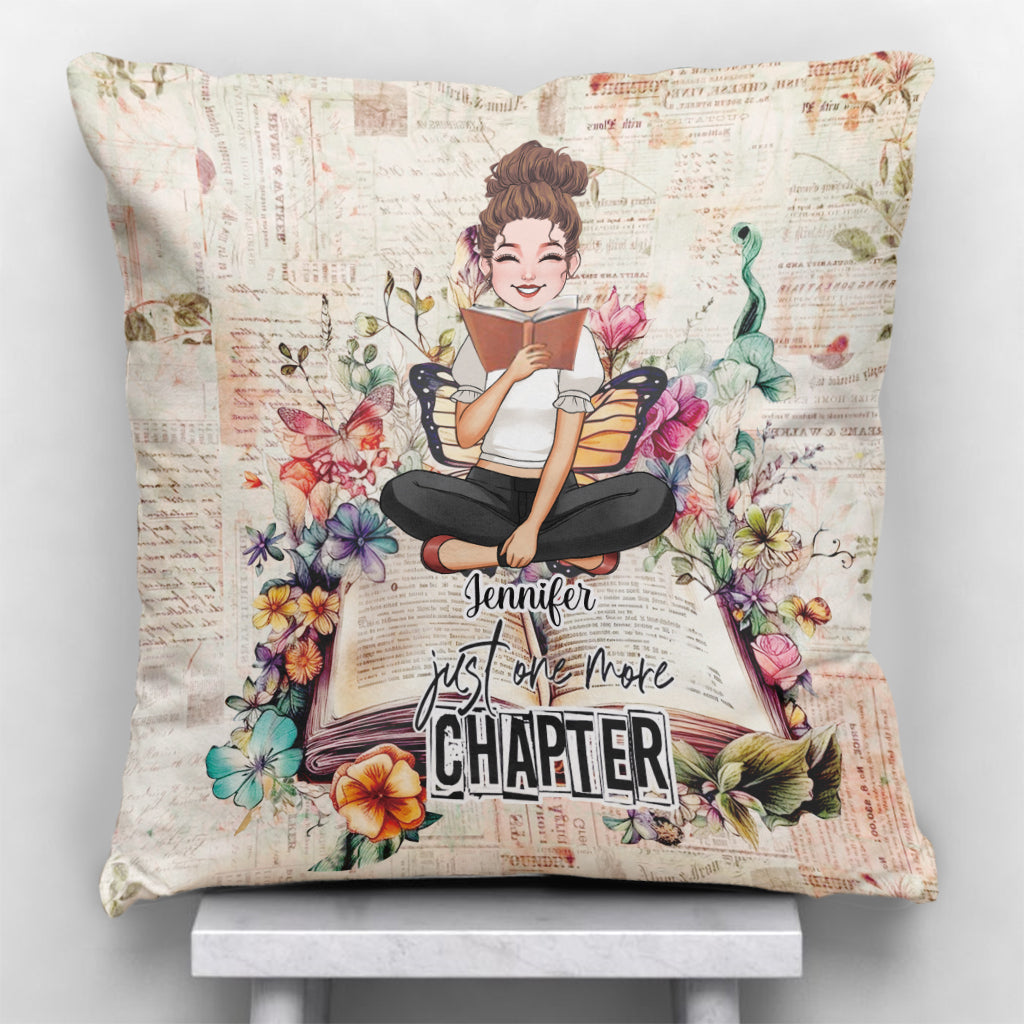 Just One More Chapter - Personalized Book Throw Pillow