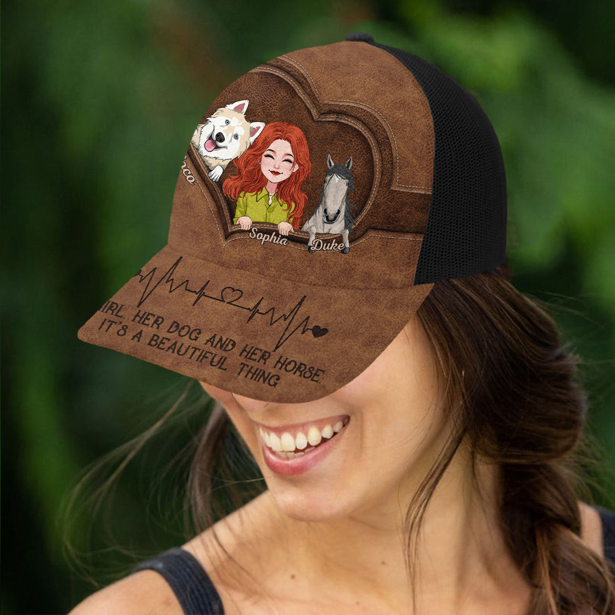 What A Beautiful Thing - Personalized Horse Trucker Hat