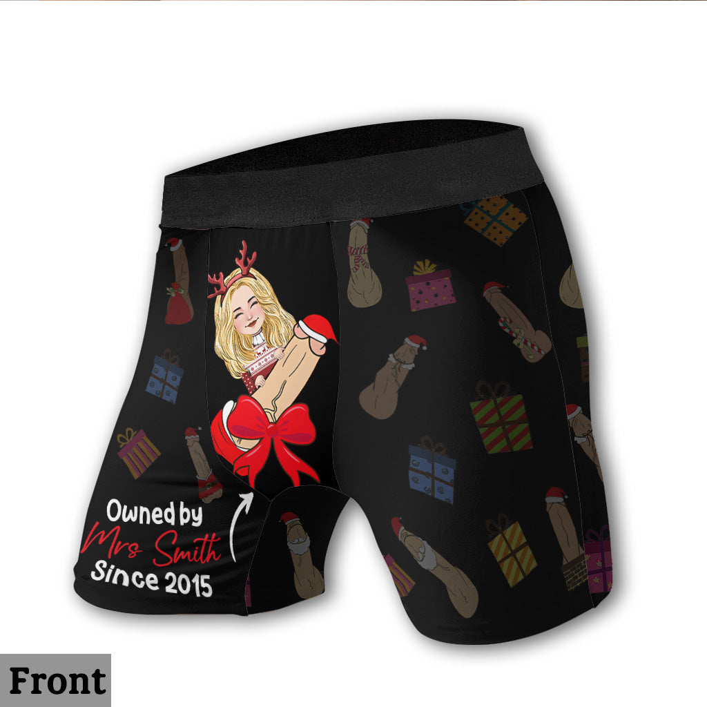 I Love You - Personalized Couple Men Boxer Briefs