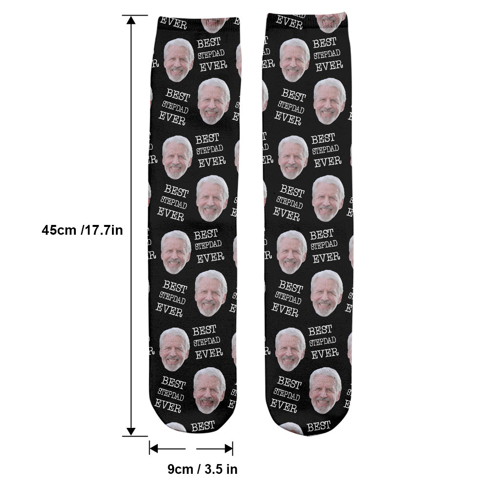 Custom Face - Personalized Step Dad Socks
