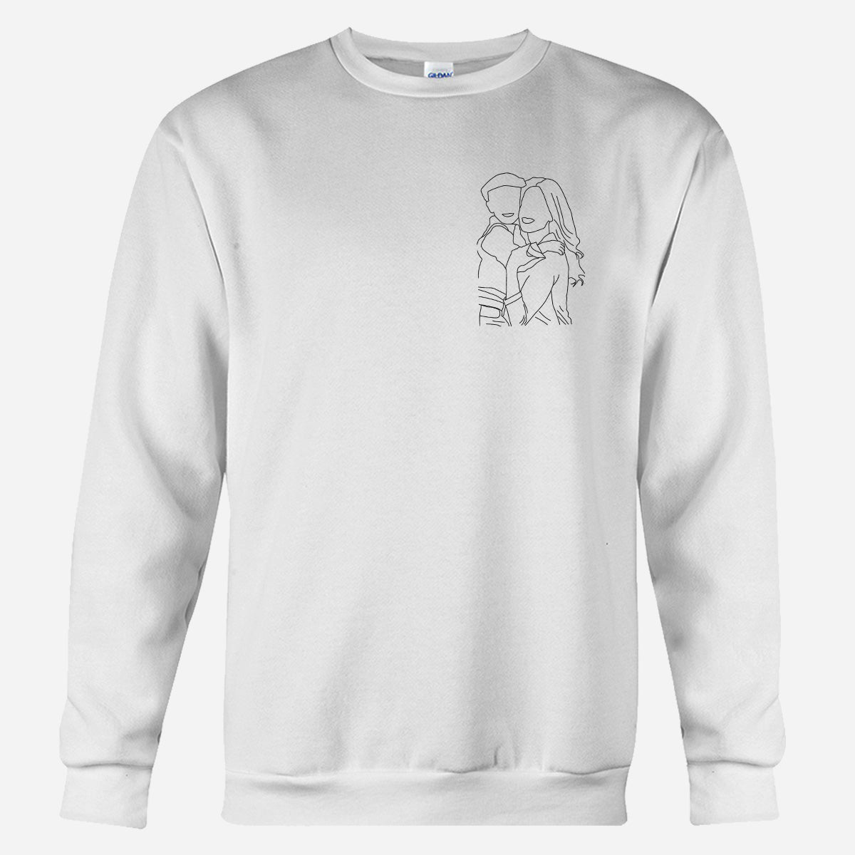 Individuelle Strichzeichnung – Personalisierter bestickter Pullover für Stiefmütter