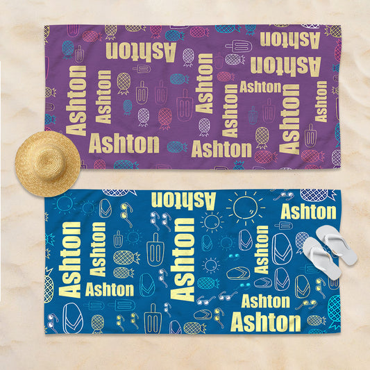 Name Customize - Personalized Beach Towel