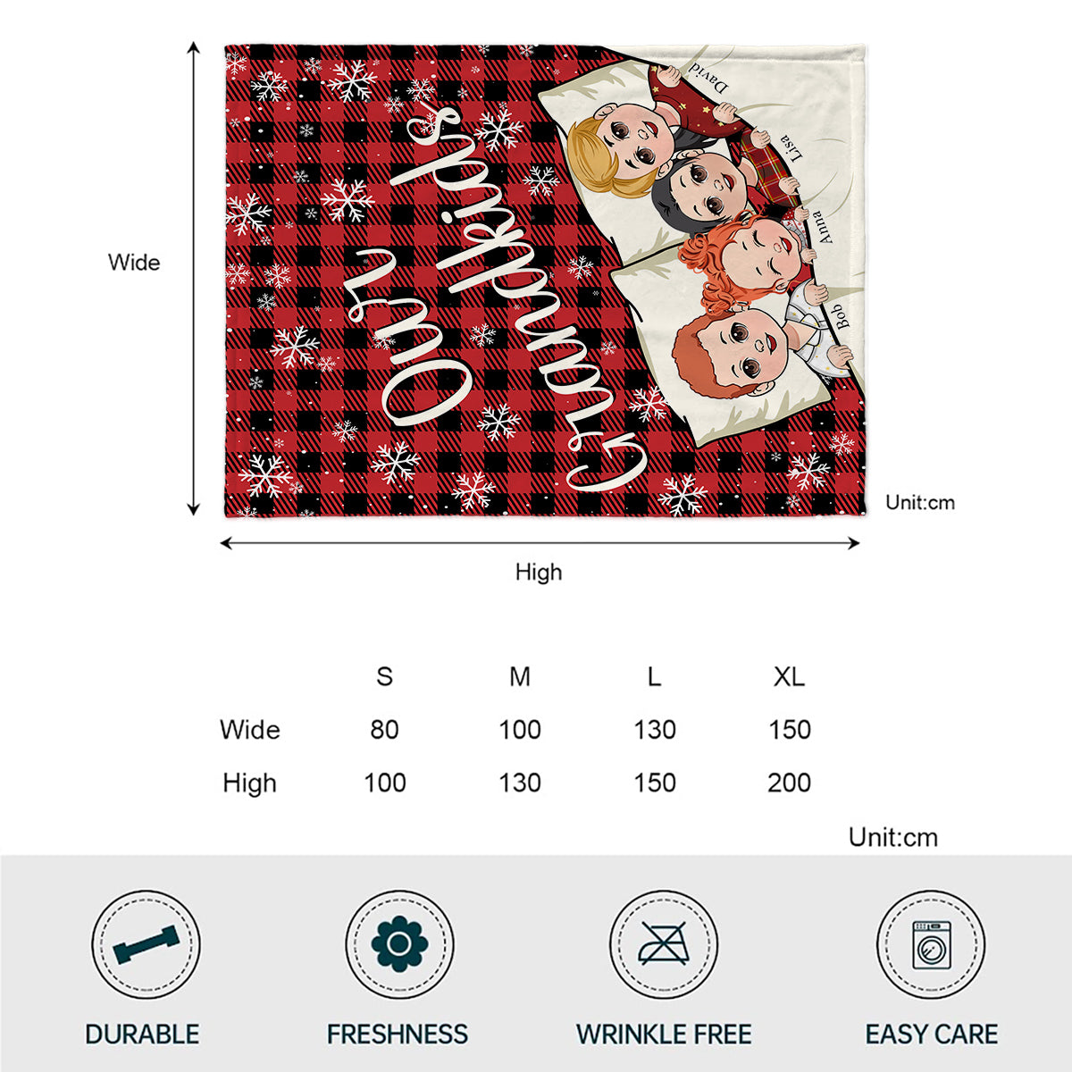 Unsere Enkelkinder – Personalisierte Oma-Decke