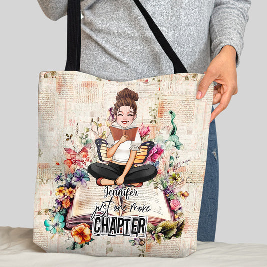 Just One More Chapter - Personalized Book Tote Bag