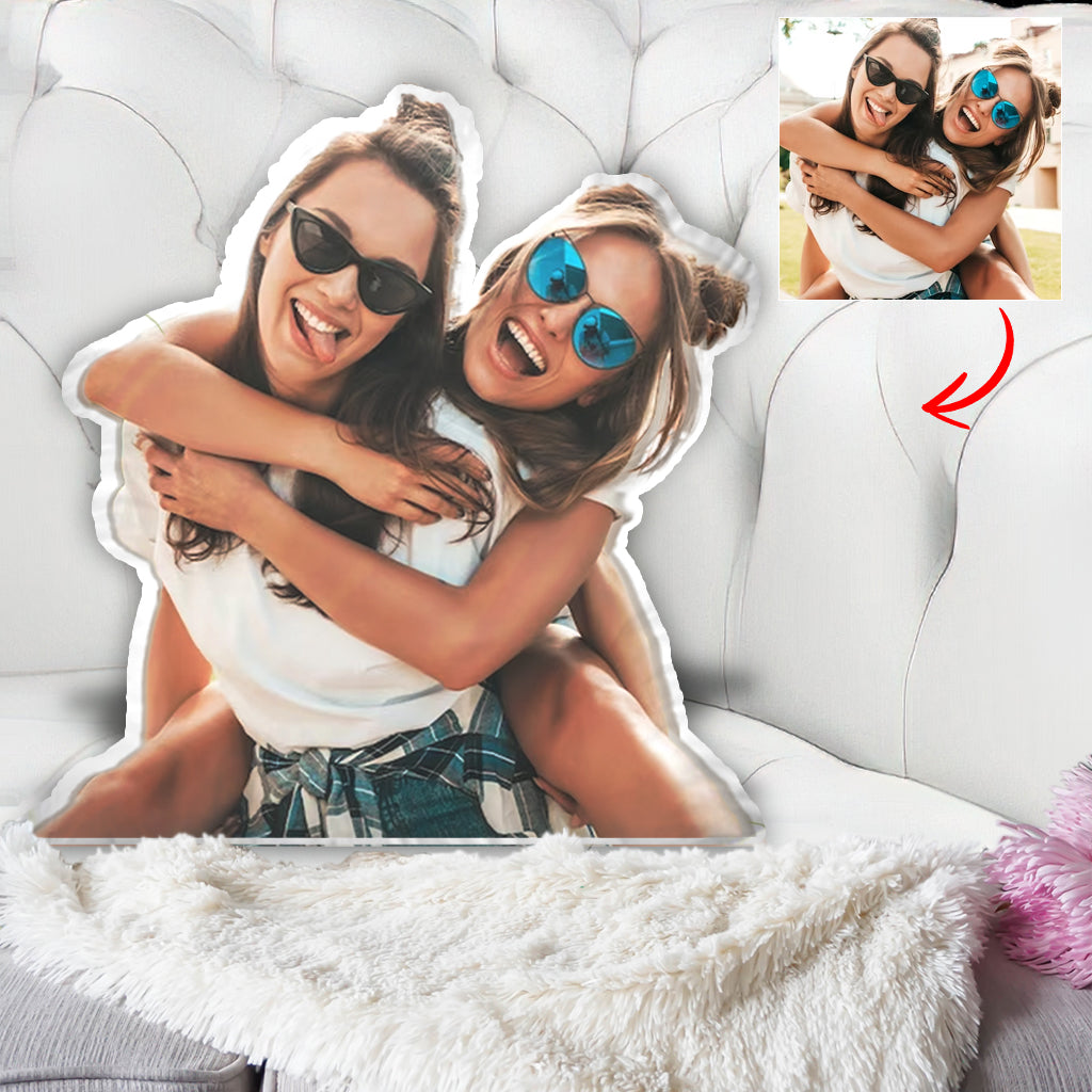 Custom Photo Humanoid - Personalized Sibling Shaped Pillow