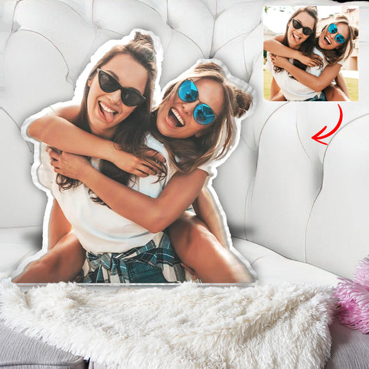 Custom Photo Humanoid - Personalized Sibling Shaped Pillow