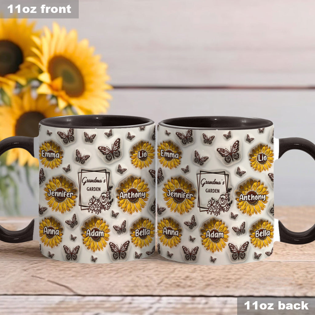 Le jardin de tournesols de grand-mère - Cadeau pour grand-mère - Mug personnalisé