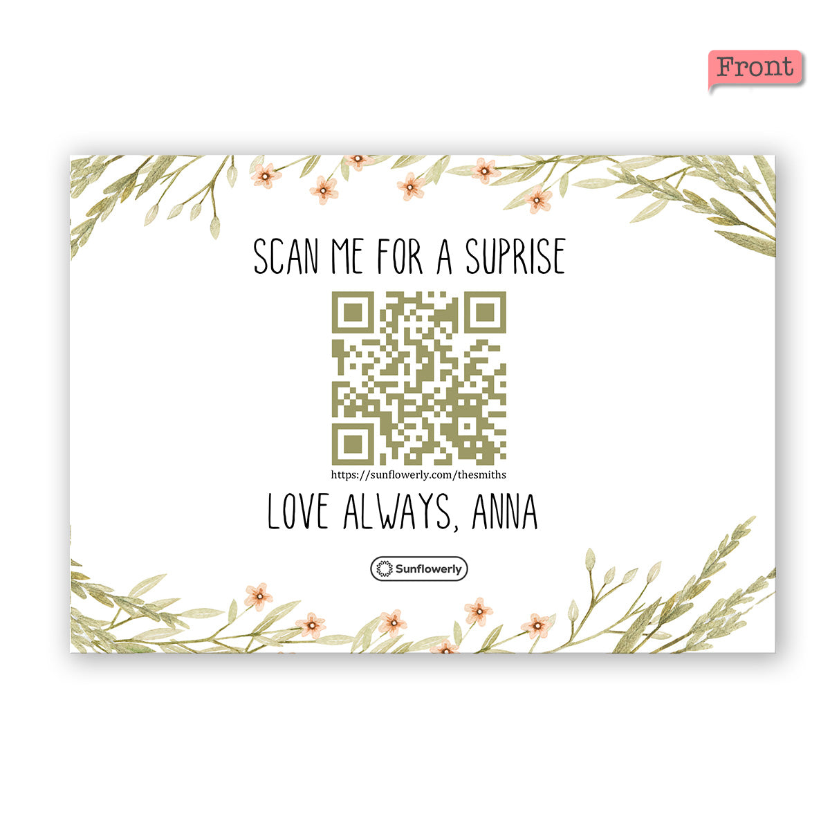 Any Message - Personalized QR Greeting Card