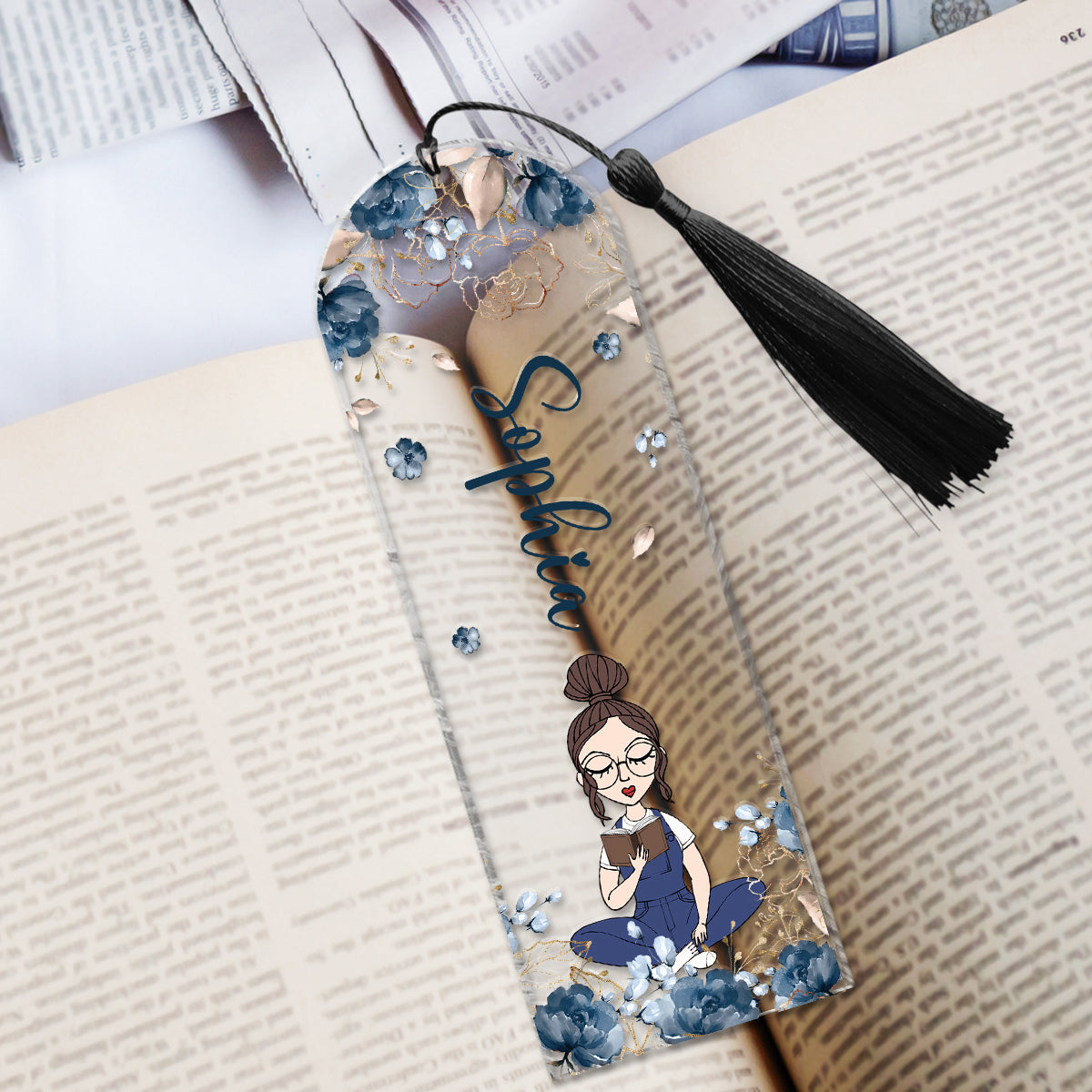 Just A Girl Who Loves Reading - Personalized Book Bookmark