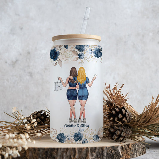 Talking To Your Sister - Personalized Bestie Can Glass