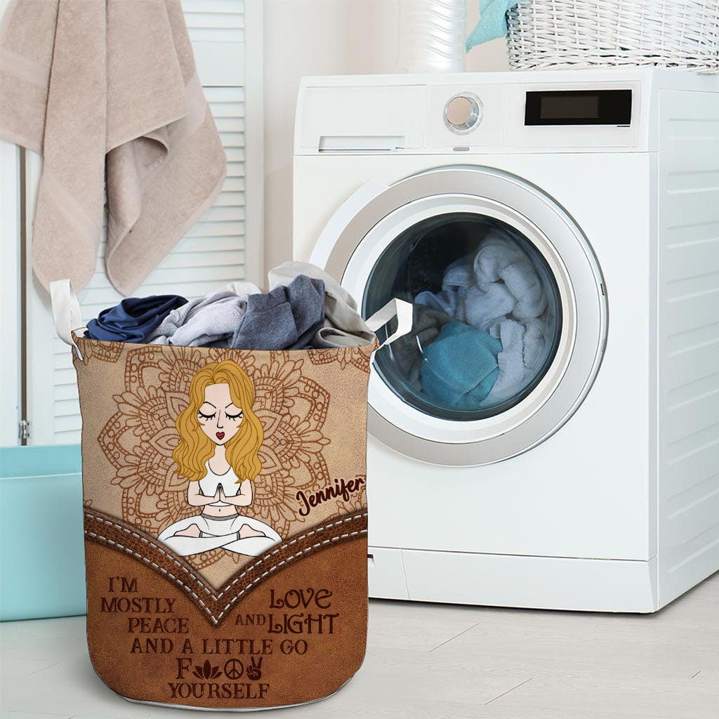 I'm Mostly Peace - Personalized Yoga Storage Basket