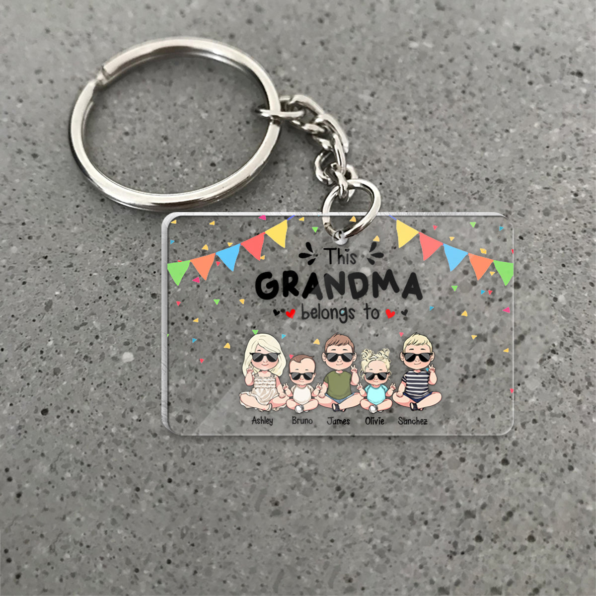 My Favorite People - Gift for grandpa, grandma, brother, sister, mom, dad, uncle, aunt - Personalized Keychain