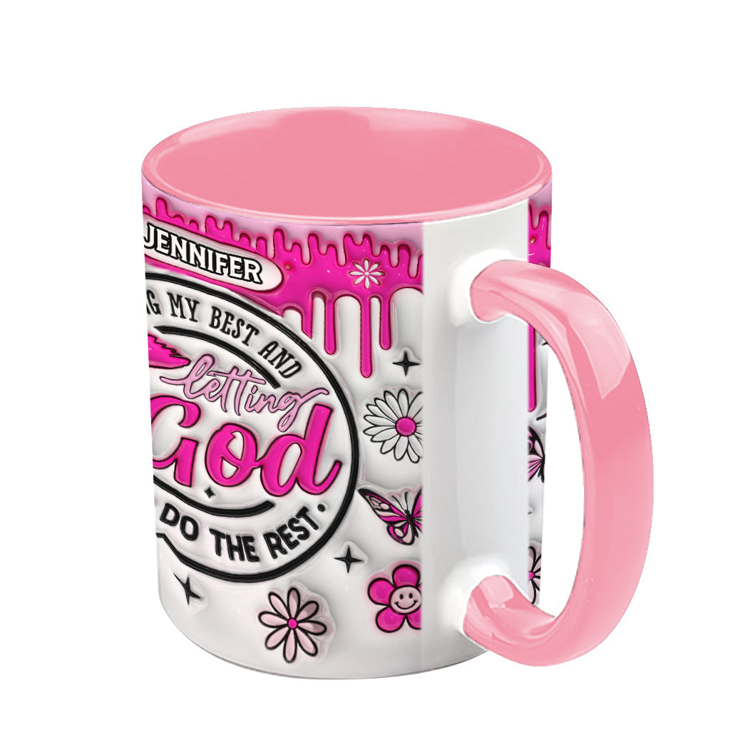 Ich gebe mein Bestes – Personalisierte Tasse mit christlichem Akzent