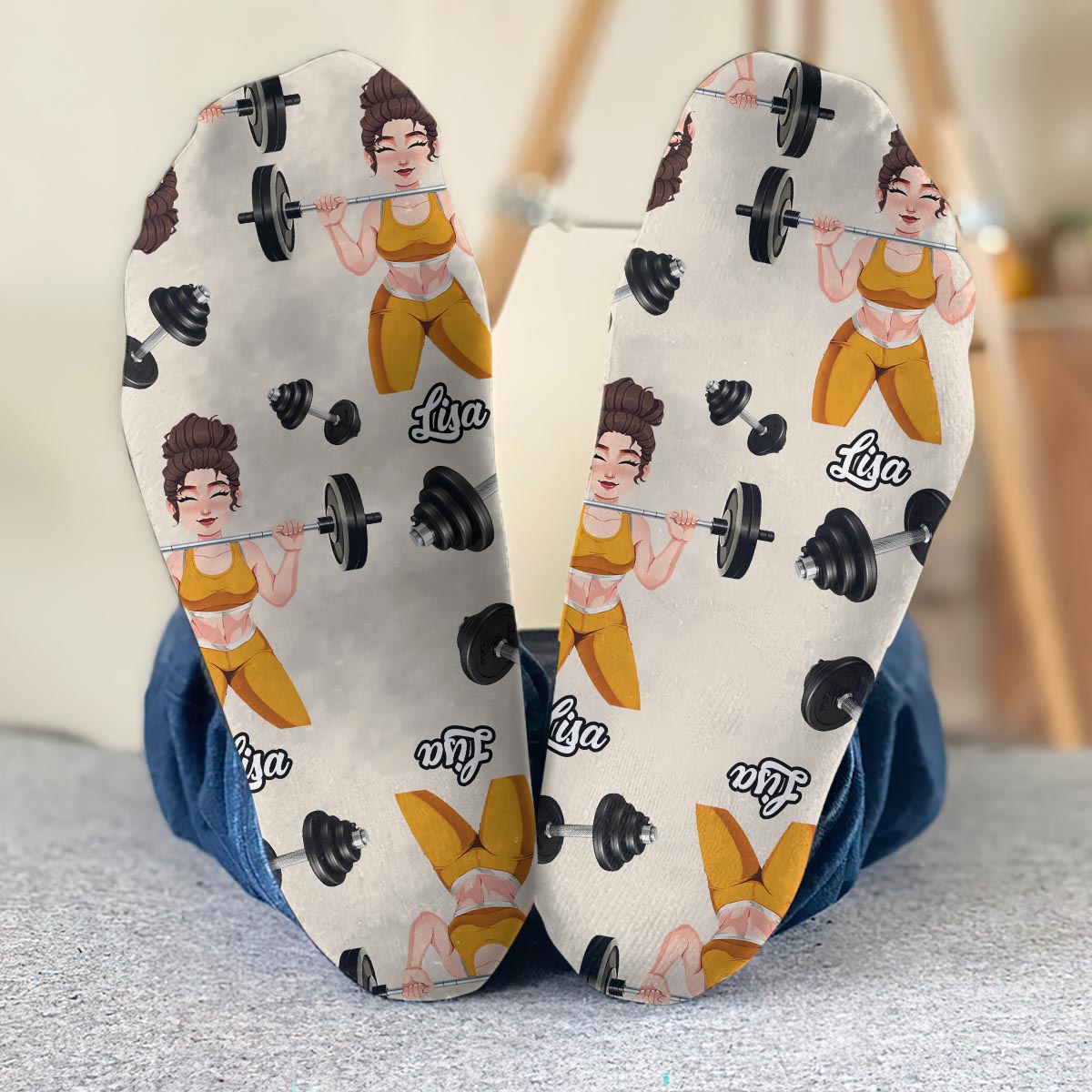 Désolé, c'est le jour des jambes ! - Chaussettes de fitness personnalisées