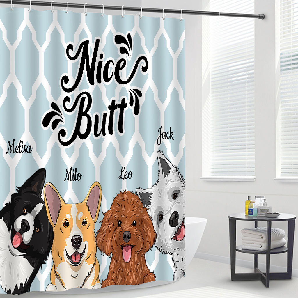 Nice butt - Dog gift for dog lover, cat lover - Personalized Shower Curtain