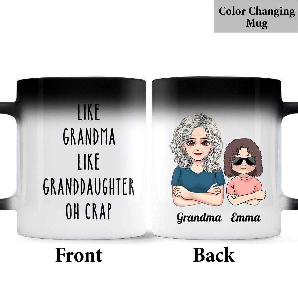 Like Mother Like Daughter Oh Crap - Family gift for aunt, mom, grandma - Personalized Mug