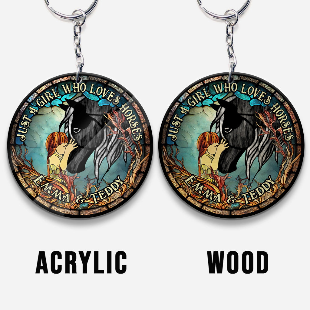 Just A Girl Who Loves Horses - Personalized Horse Keychain