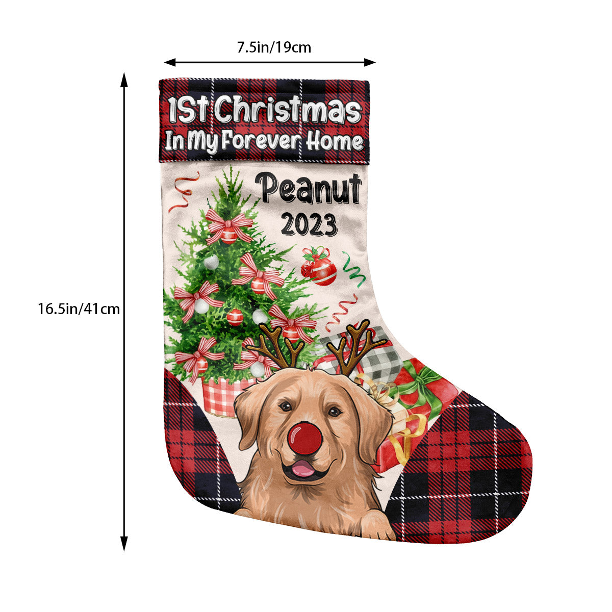 Mon premier Noël - Chaussettes de Noël personnalisées pour chiens