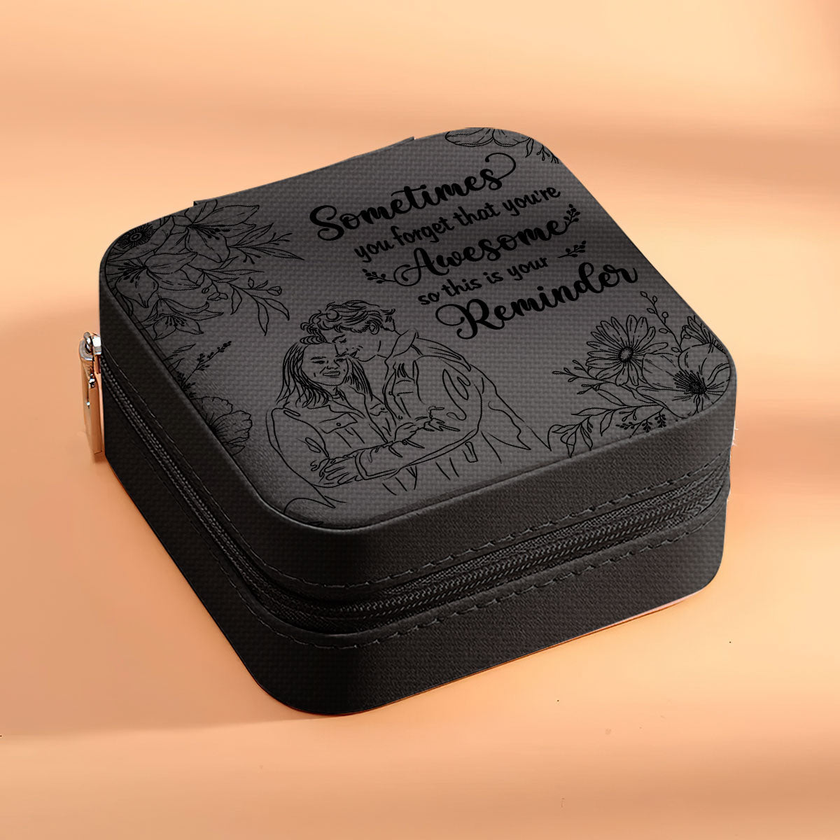 You're Awesome - Personalized Couple Jewelry Box