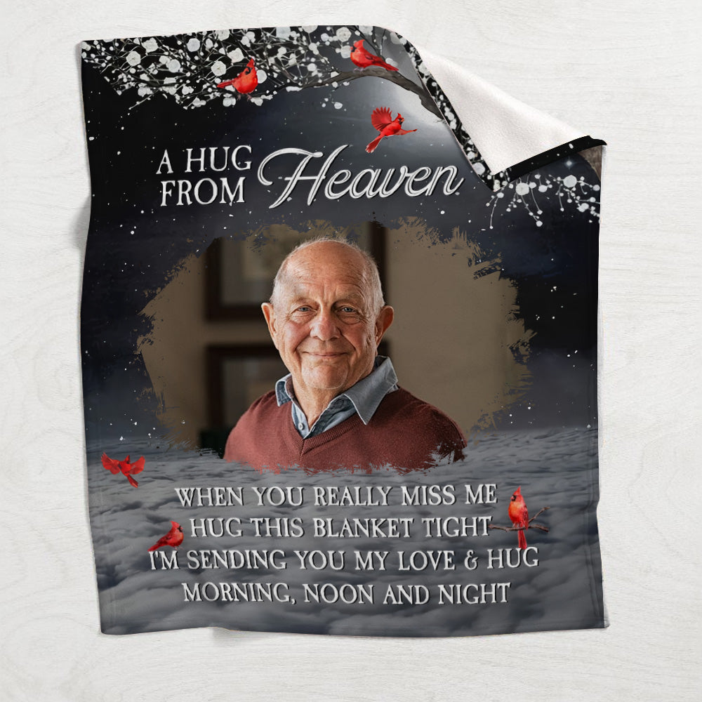 A Hug From Heaven - Personalized Memorial Blanket