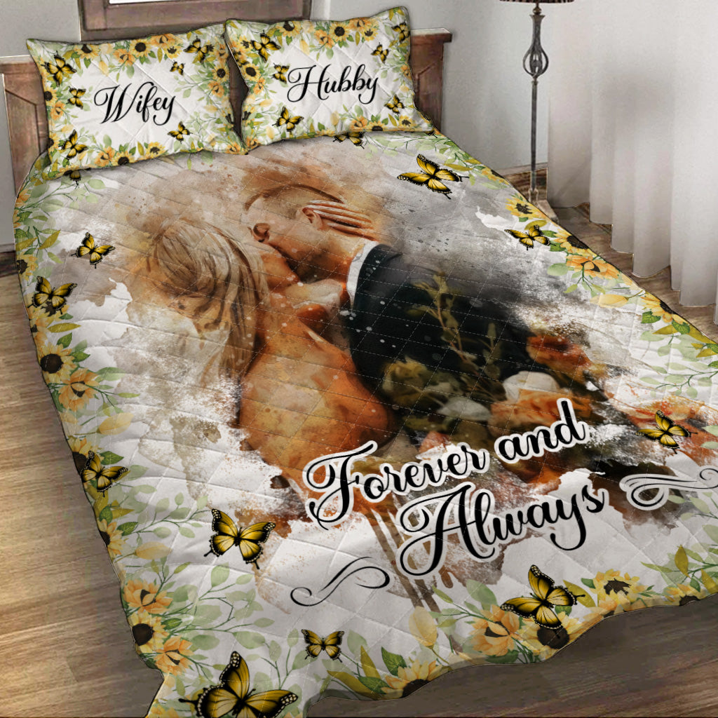 Forever & Always - Personalized Couple Quilt Set