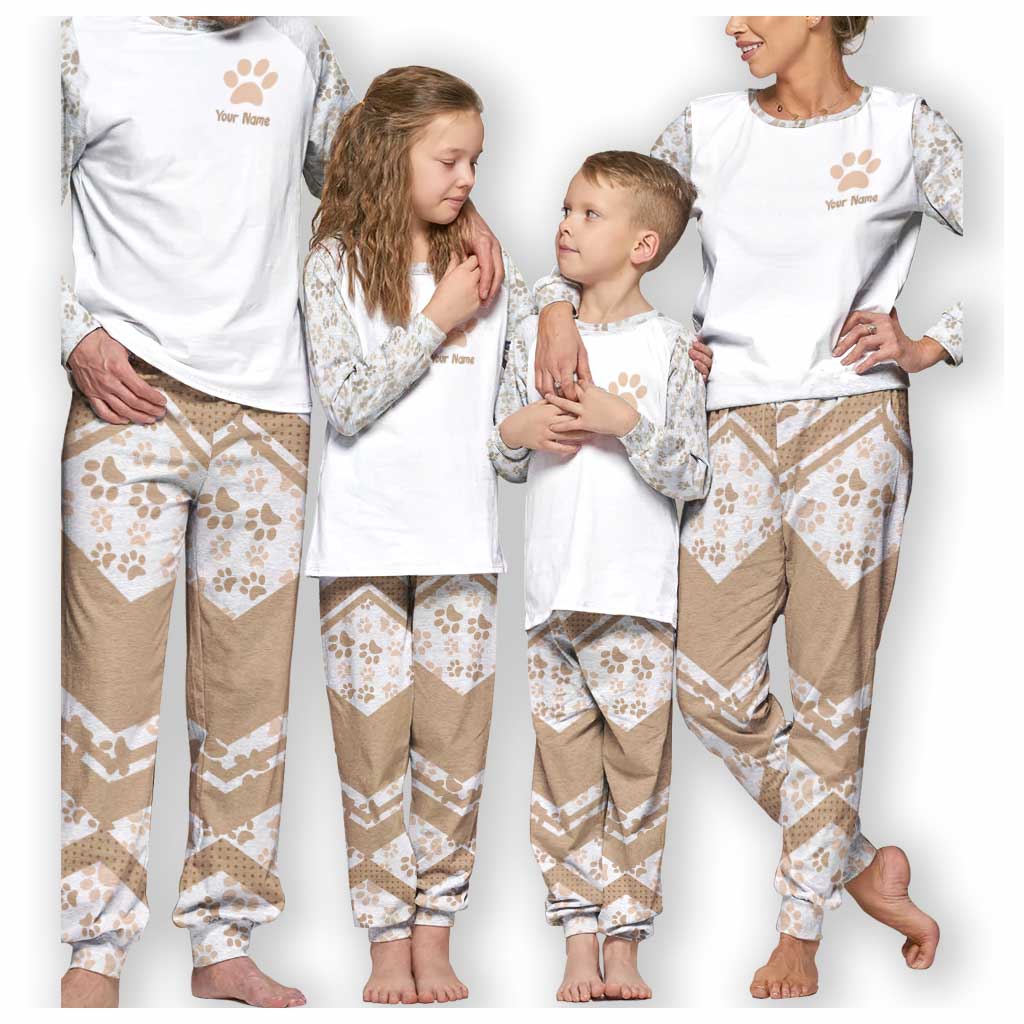Ensemble pyjama chat personnalisé Pierre-Feuille-Ciseaux