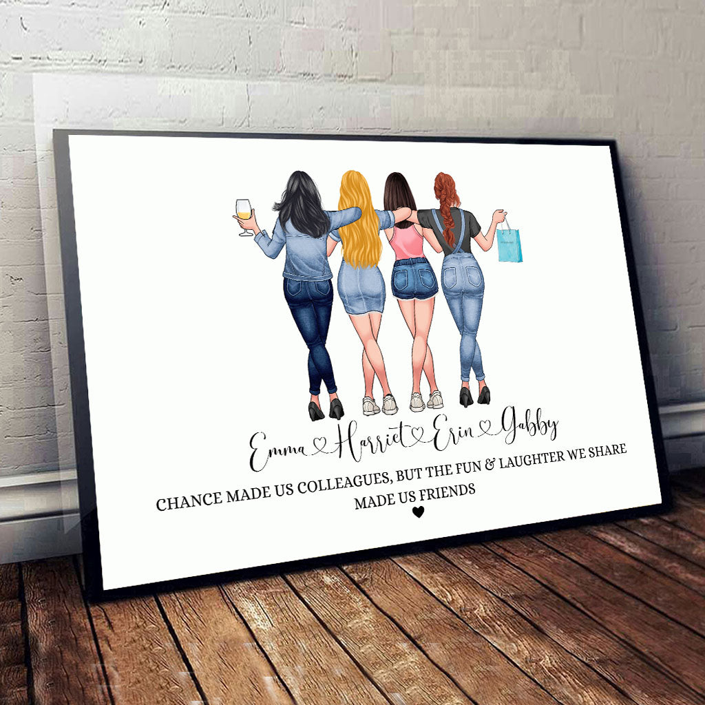 Der Zufall hat uns zu Kollegen gemacht – Personalisierte Leinwand und Poster für Kollegen