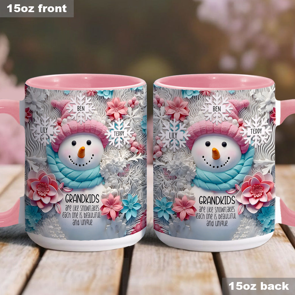 Les petits-enfants sont comme des flocons de neige - Cadeau pour grand-mère - Mug personnalisé