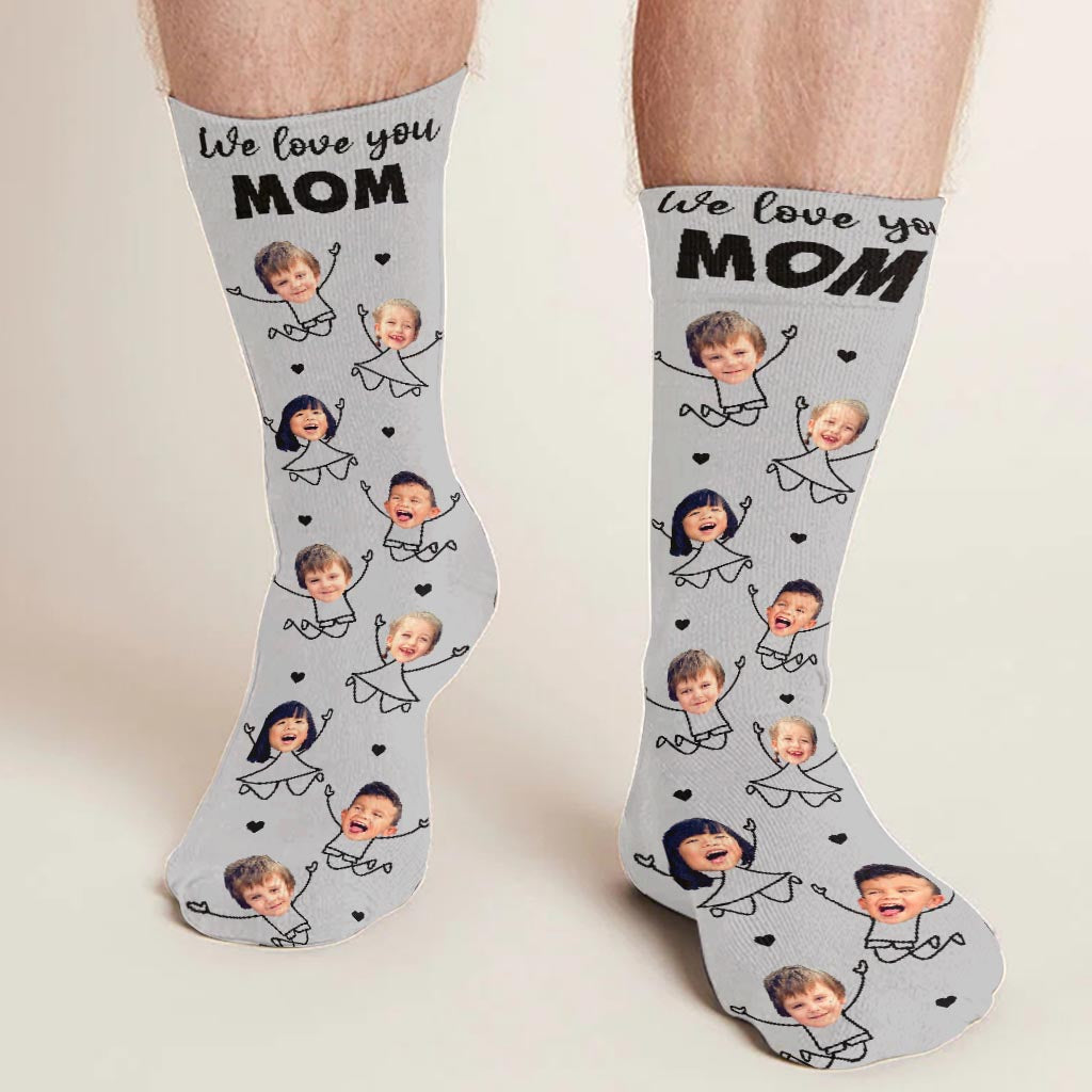 Love You Dad - Gift for dad, grandpa, mom, uncle, aunt, grandma - Personalized Socks