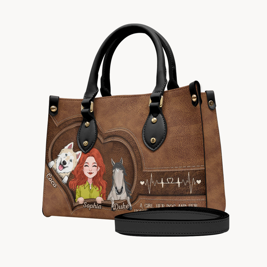 What A Beautiful Thing - Personalized Horse Leather Handbag