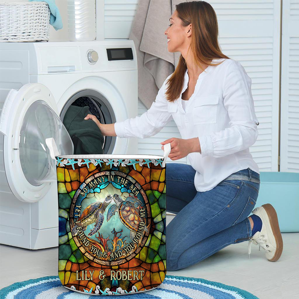 So Many In The Sea - Personalized Turtle Storage Basket