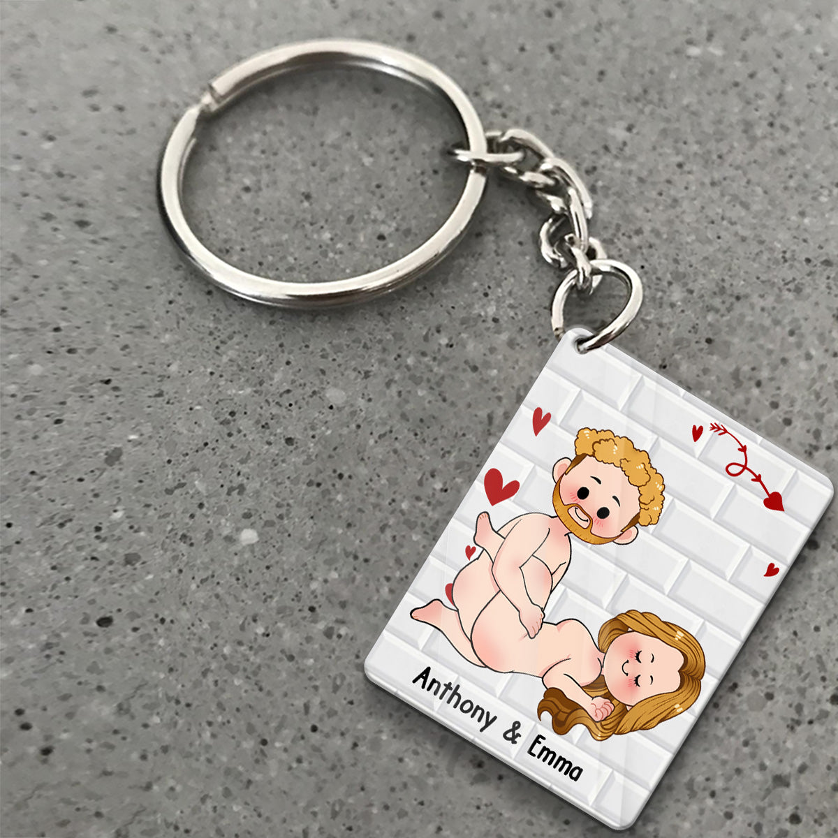 I Just Want You To Be Happy - Couple gift for husband, wife, boyfriend, girlfriend - Personalized Keychain