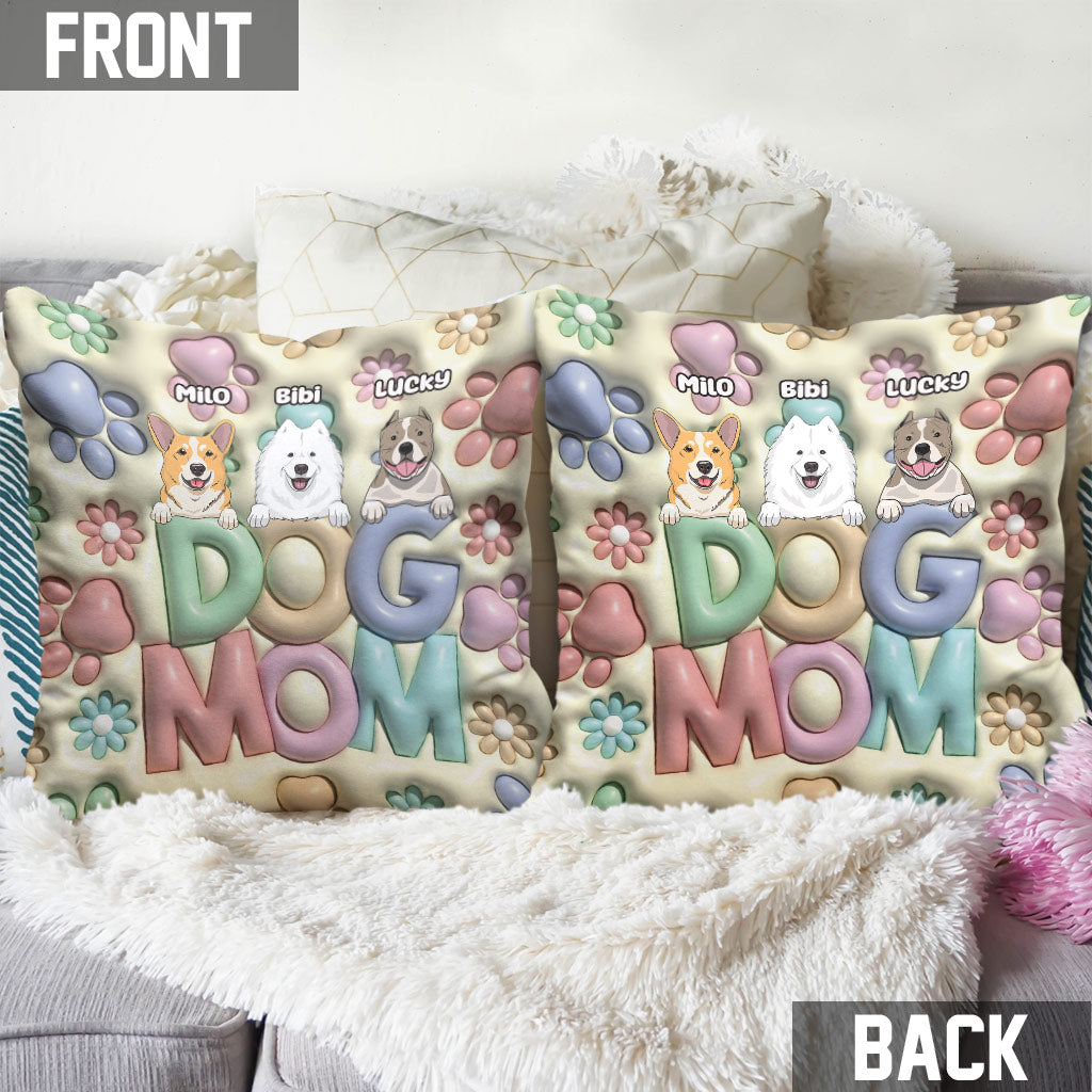 Dog Mom - Personalized Dog Throw Pillow