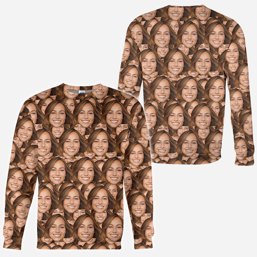 Custom Face Pattern - Personalized All Over Shirt