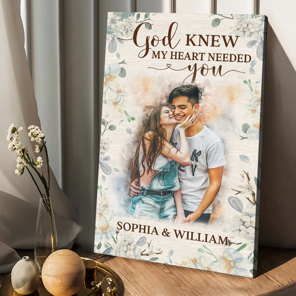 Watercolor Couple - Personalized Couple Canvas And Poster